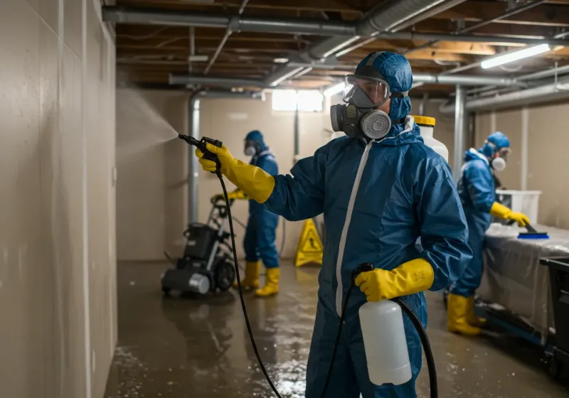 Basement Sanitization and Antimicrobial Treatment process in Caldwell, NJ